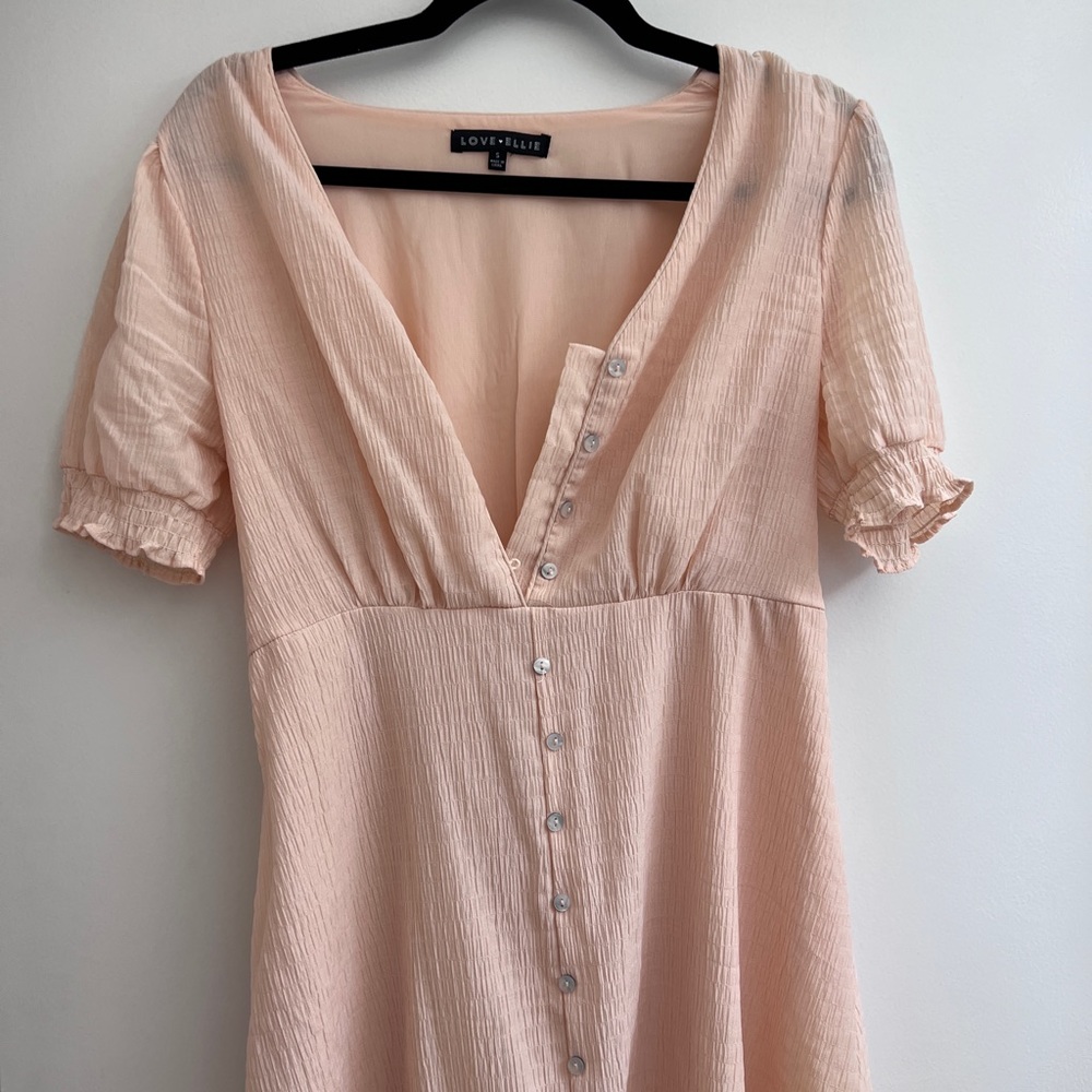 Love Ellie Button-Down Peach Dress S